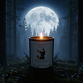 Eeveelution Collection — Black candle lit in moonlit forest with full moon